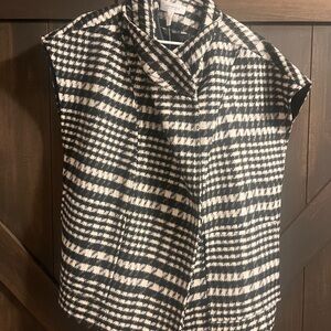 Penningtons Black and White Plaid Vest